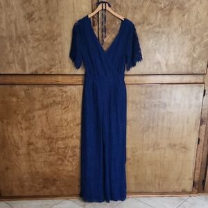 Size S- Elegant Navy Blue Lace Pant Suit
